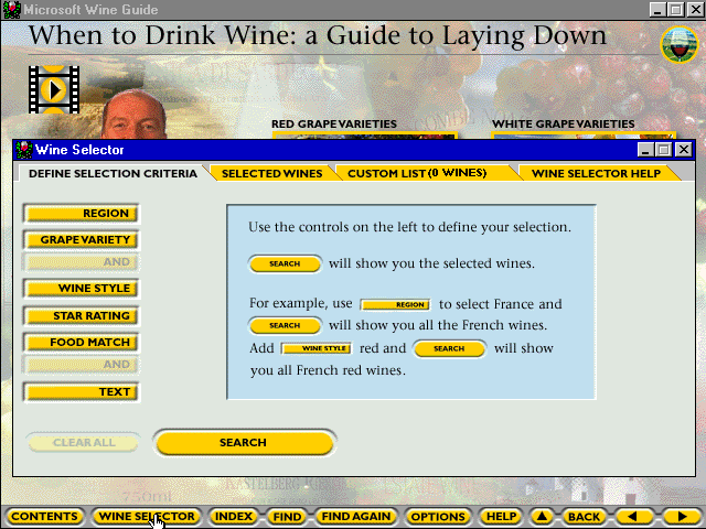 Microsoft Wine Guide - Selector